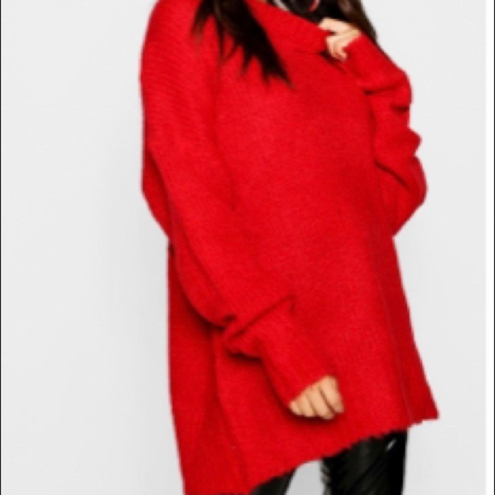 New Oversized Rib Knit Boyfriend Sweater